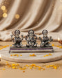 Paata Lakshmi Saraswati Ganesha Silver 925 Idol