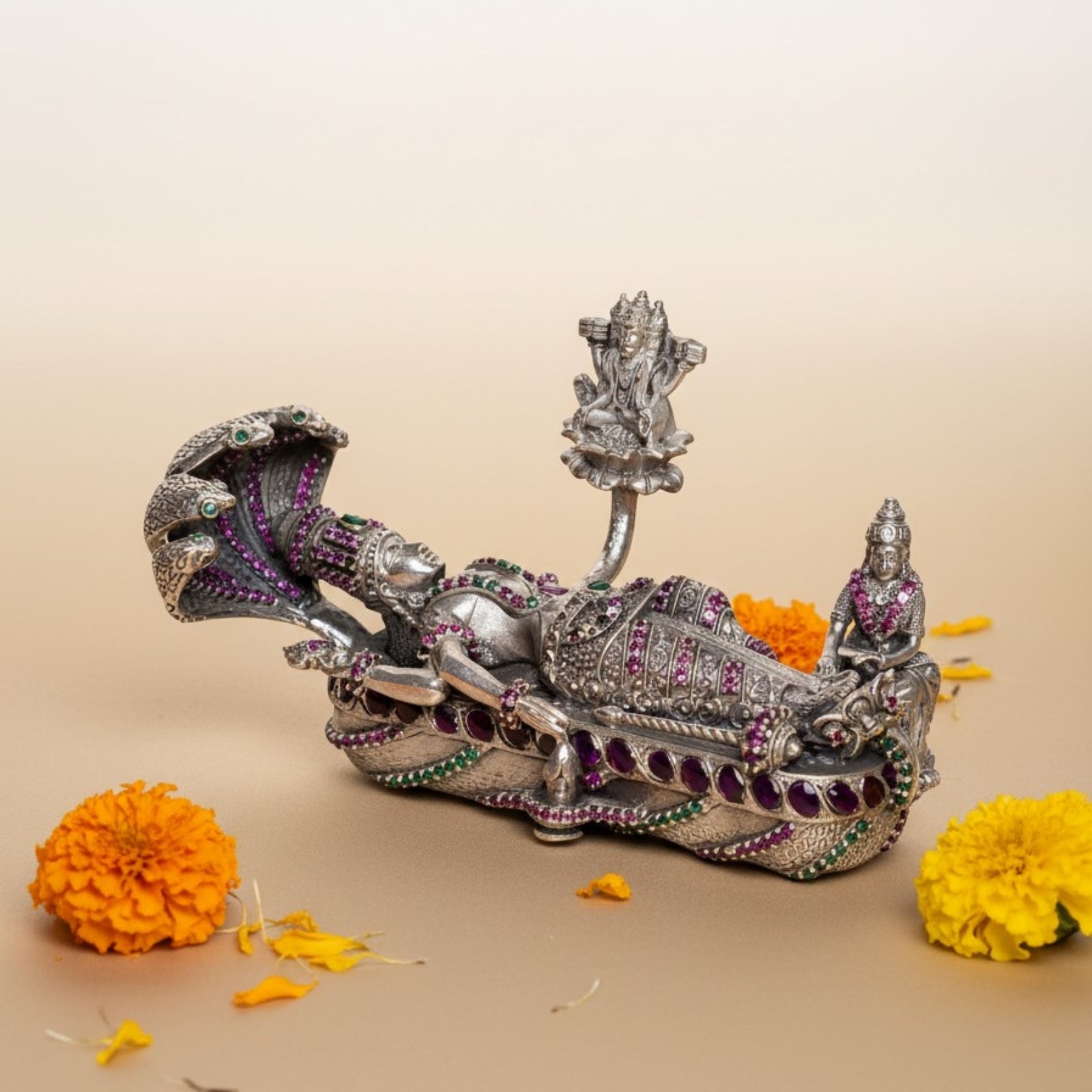 Anantha Padmanabha Swamy Silver 925 Idol