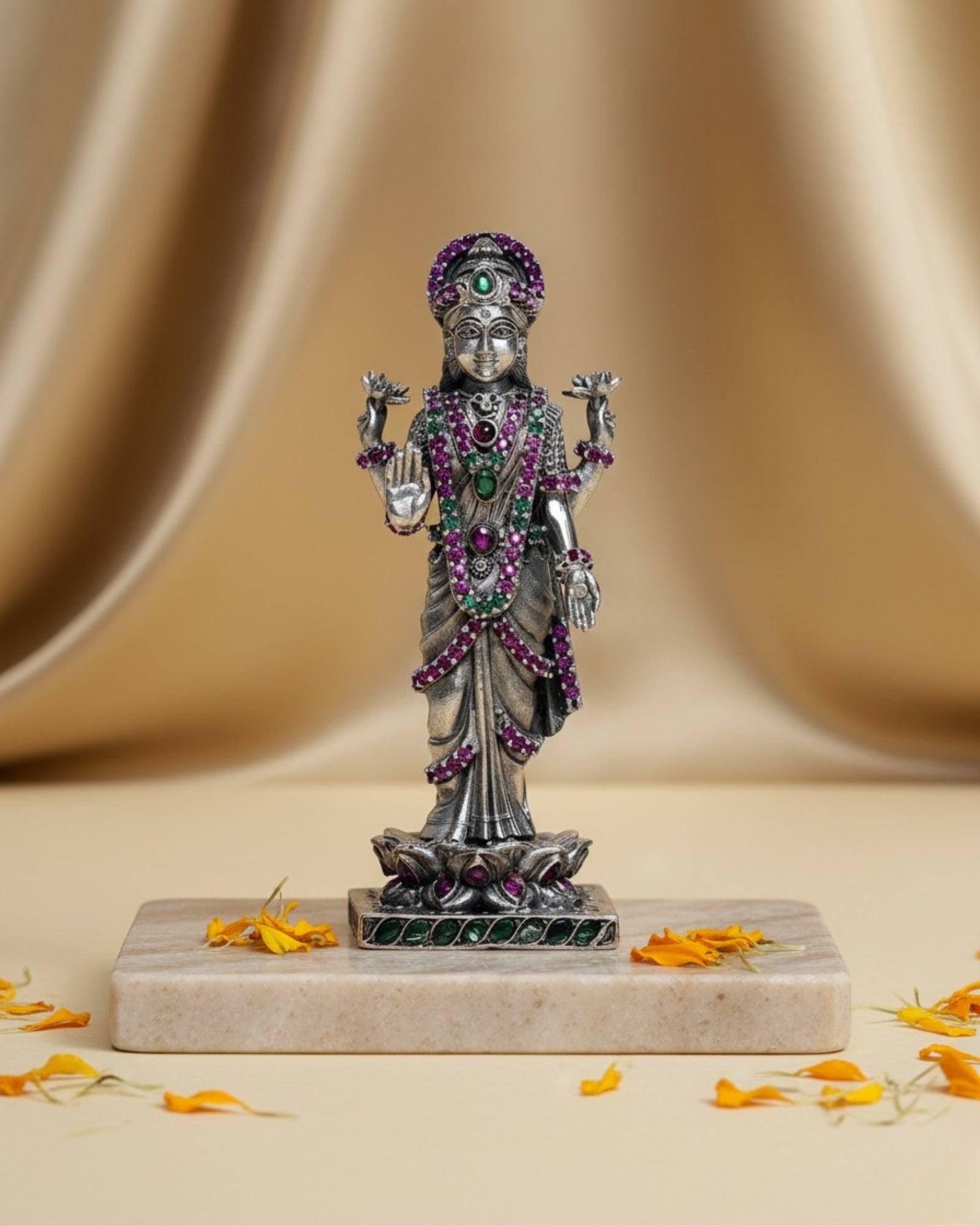 Maa Lakshmi Pure Silver Idol (3 Inch, 70g)