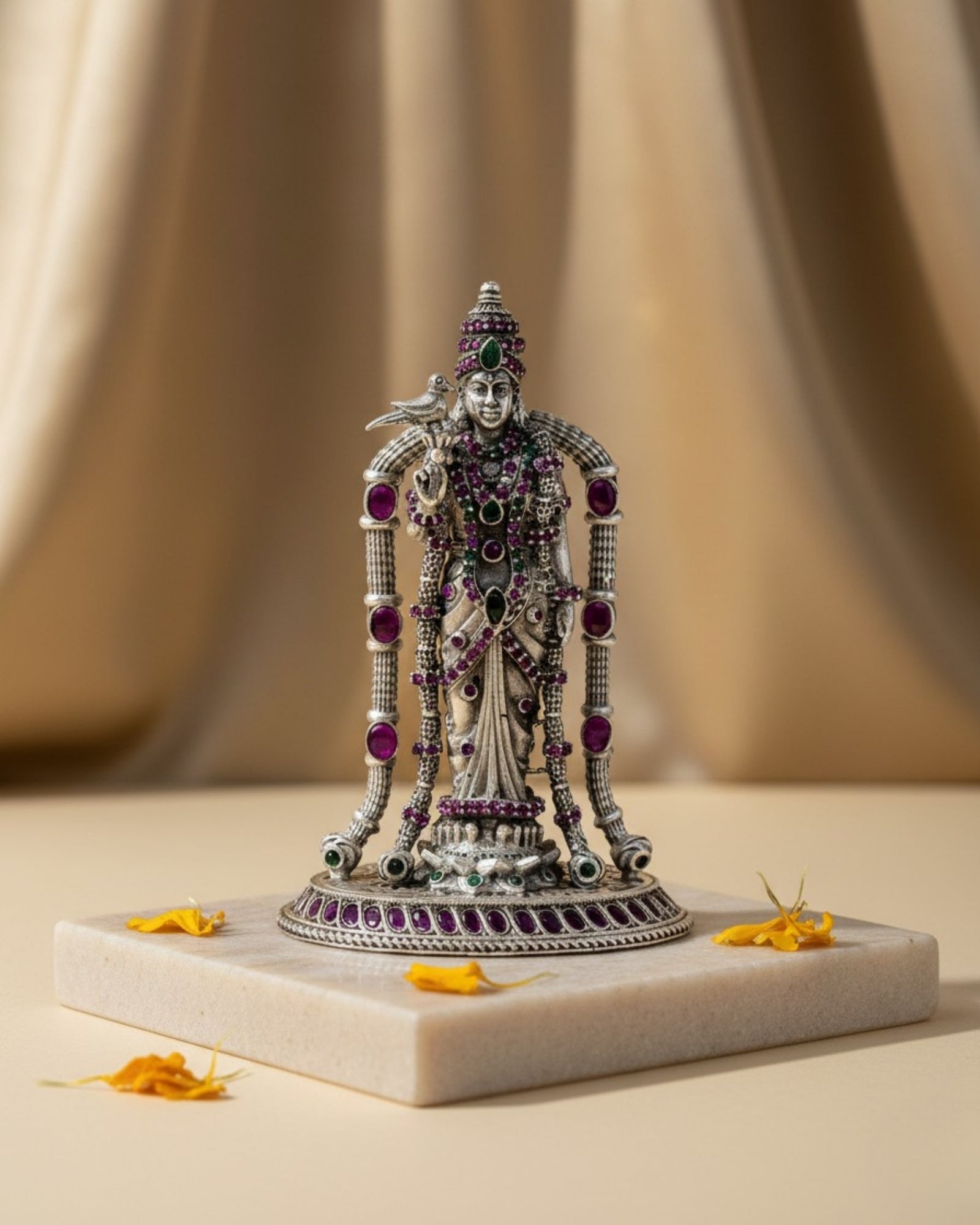 Meenakshi Amma Pure Silver Idol (3 Inch, 70g)