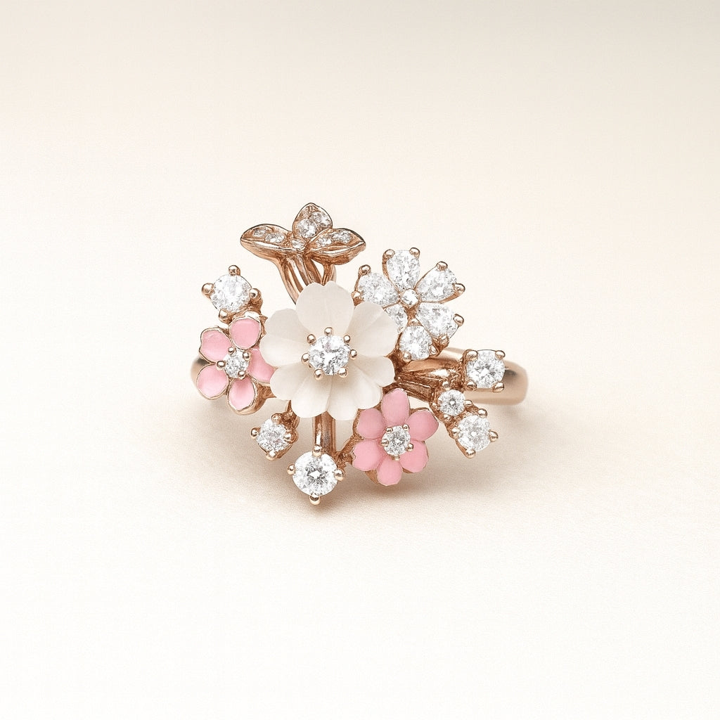 Eternal Petals Ring – Pure Silver 925 Floral Grandeur