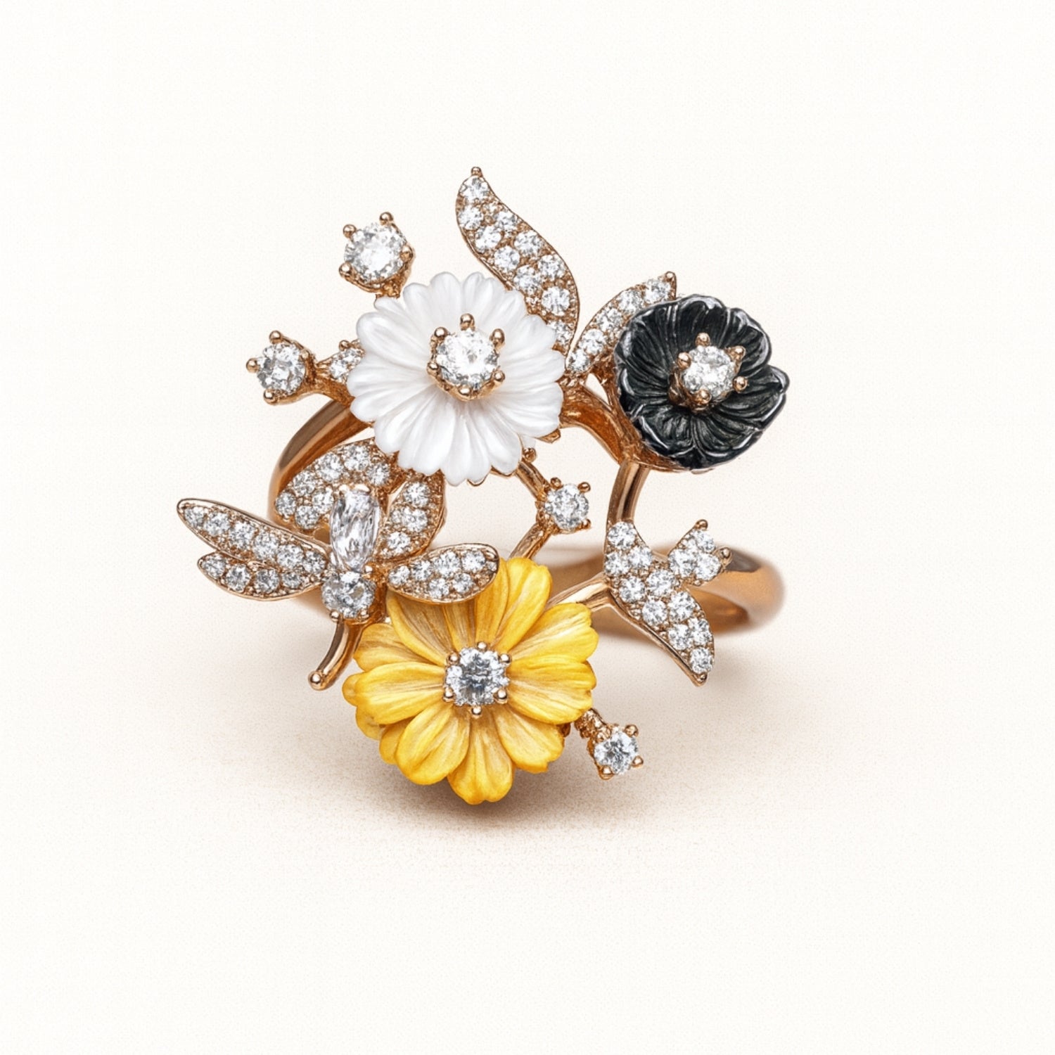 Eternal Tria Ring – Pure Silver 925 with Fine Stone Detailing