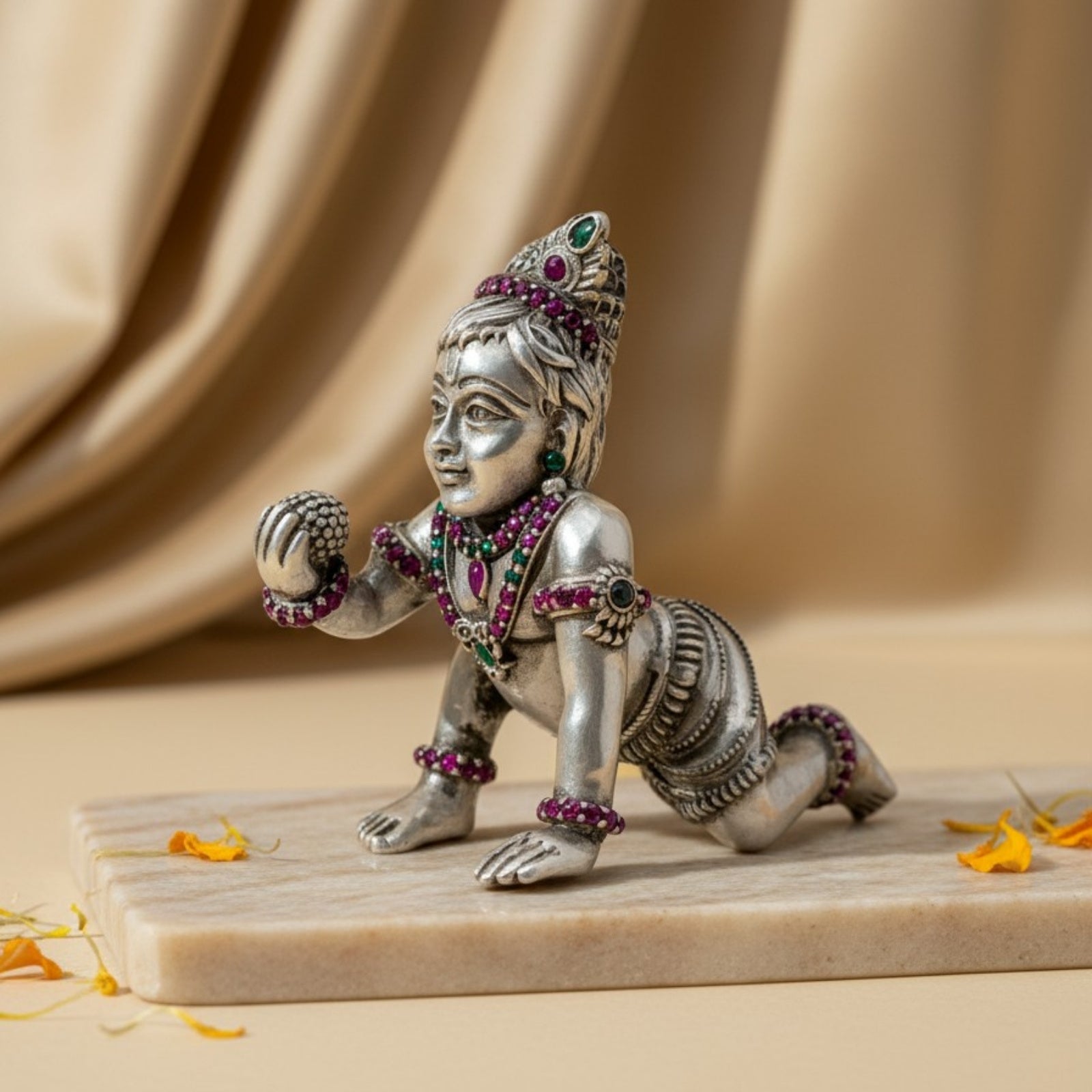 Laddu Gopal Pure Silver Idol (1.5 Inch, 60g)