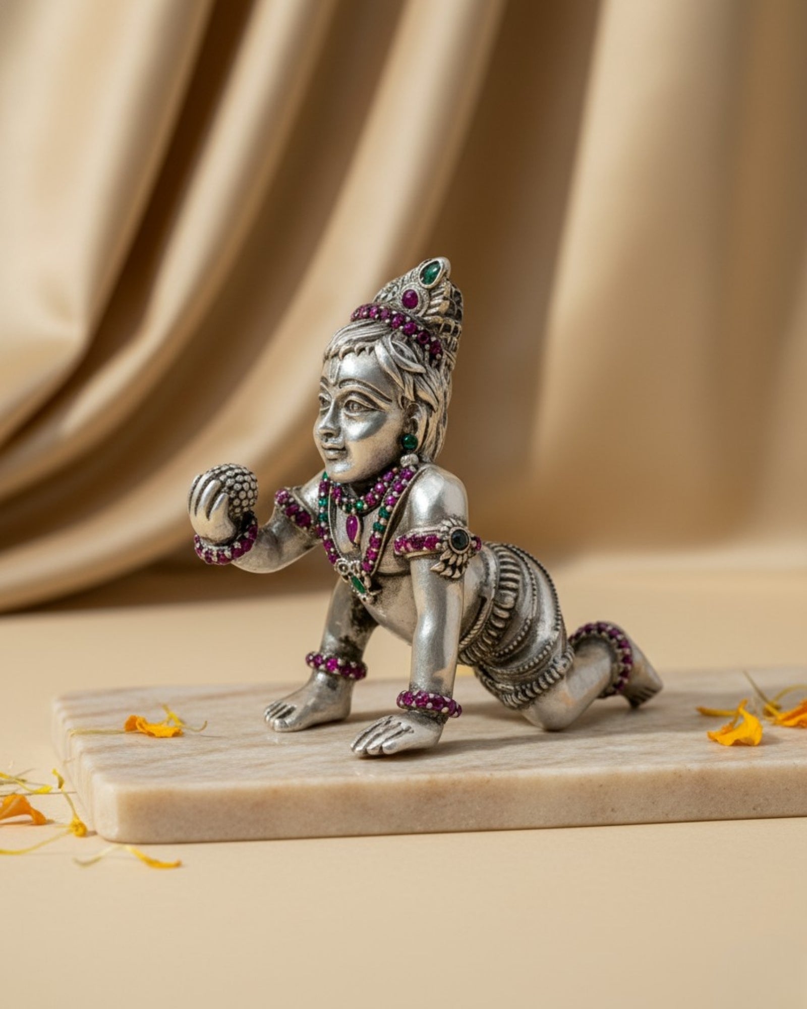 Ladoo Gopal Pure Silver Idol (1.5 Inch, 60g)