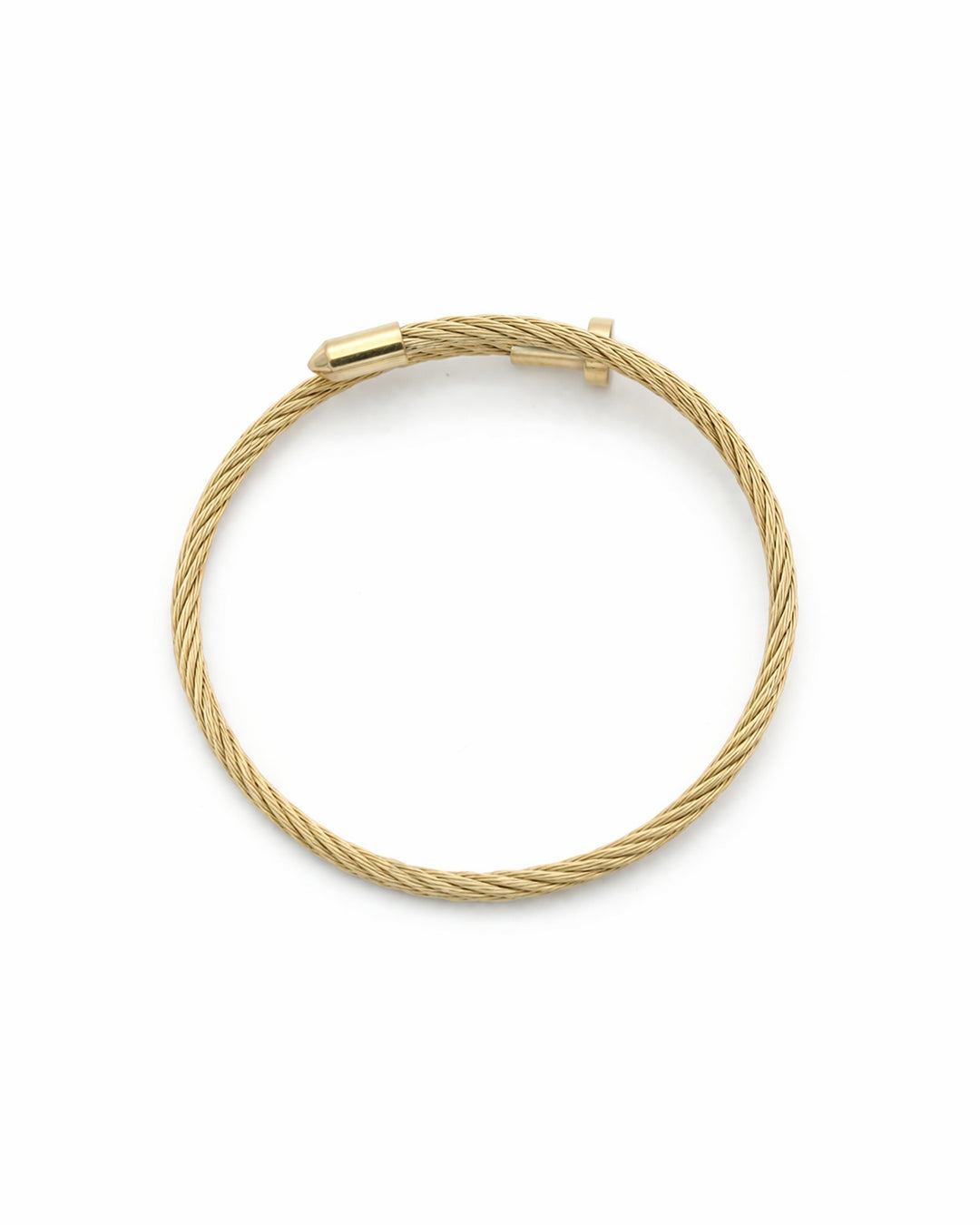 Twisted Cable Torque Gold Plated Bangle Kada