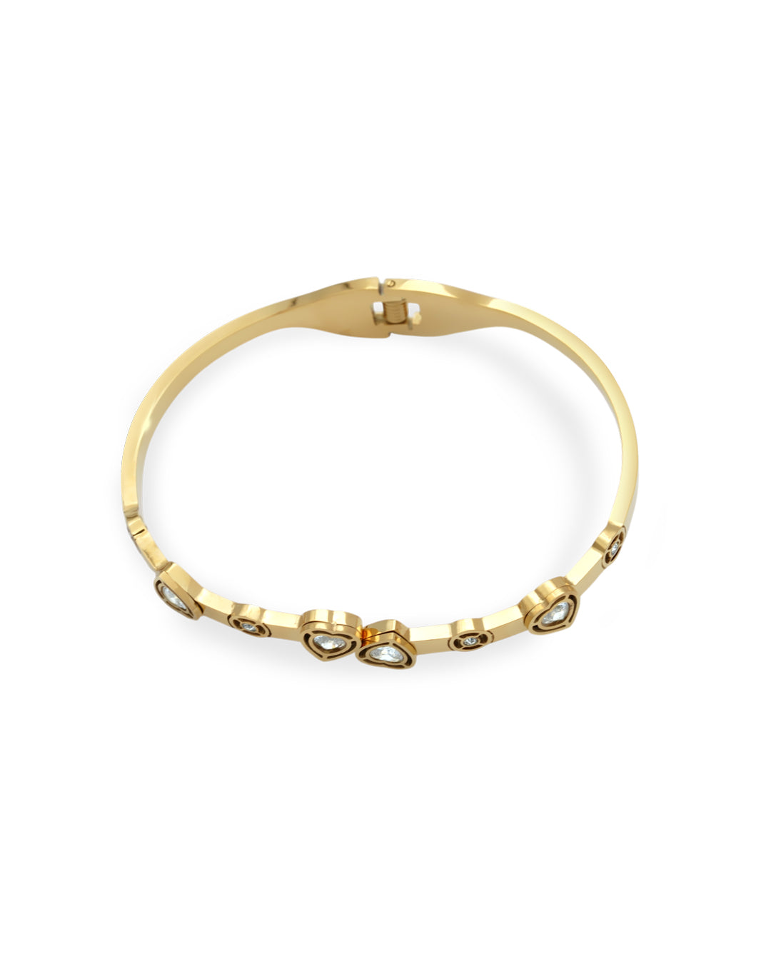 Blooming Hearts Gold Plated Kada