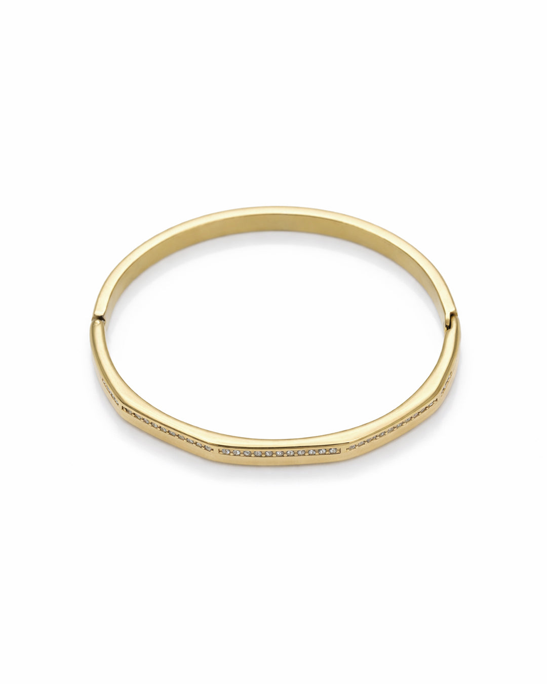 Pavé Channel Crystal Gold Plated Kada