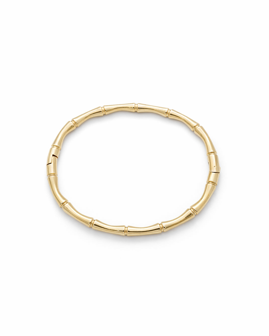 Bamboo Motif Slim Gold Plated Bangle Kada