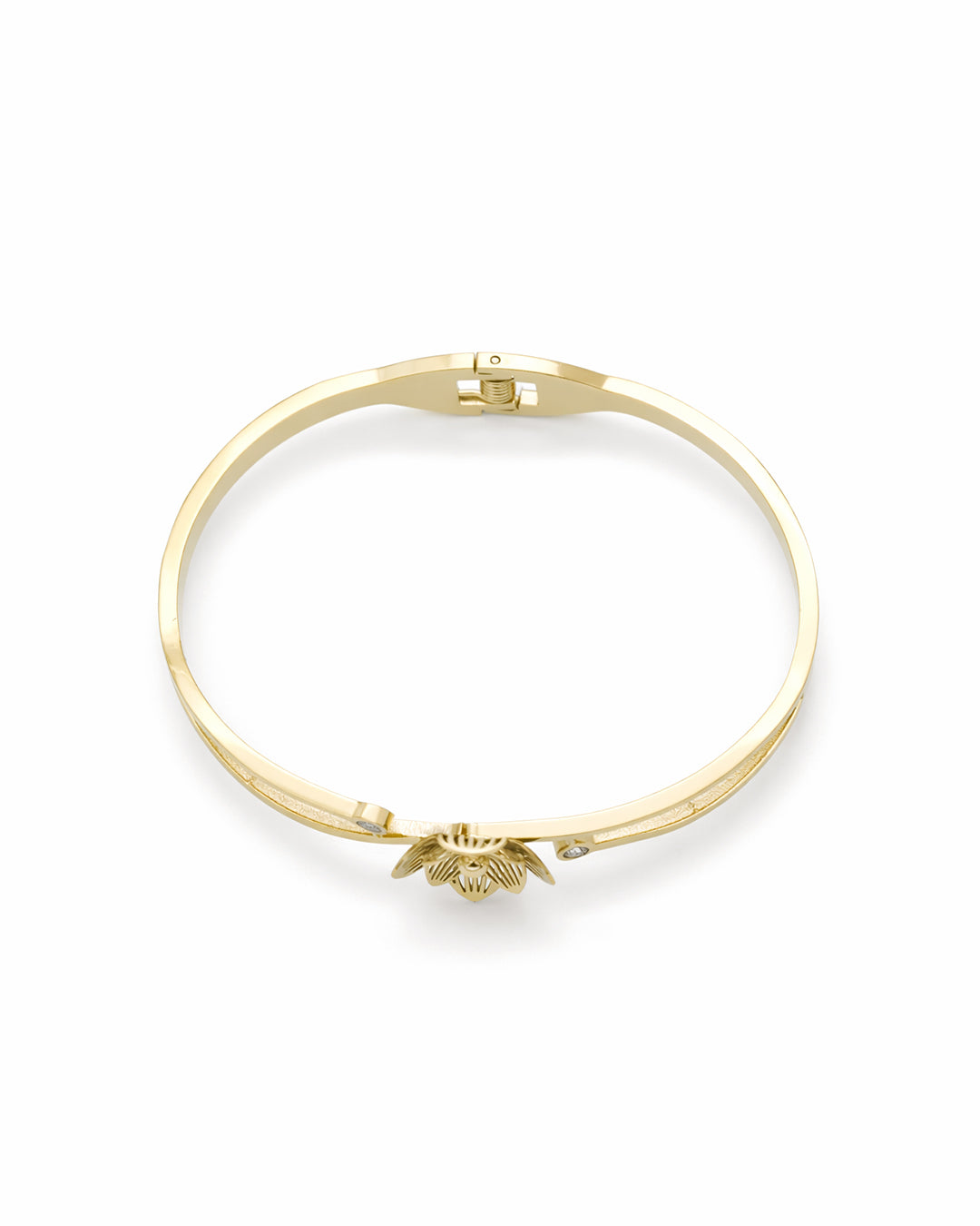 Filigree Petal Solitaire Gold Plated Kada