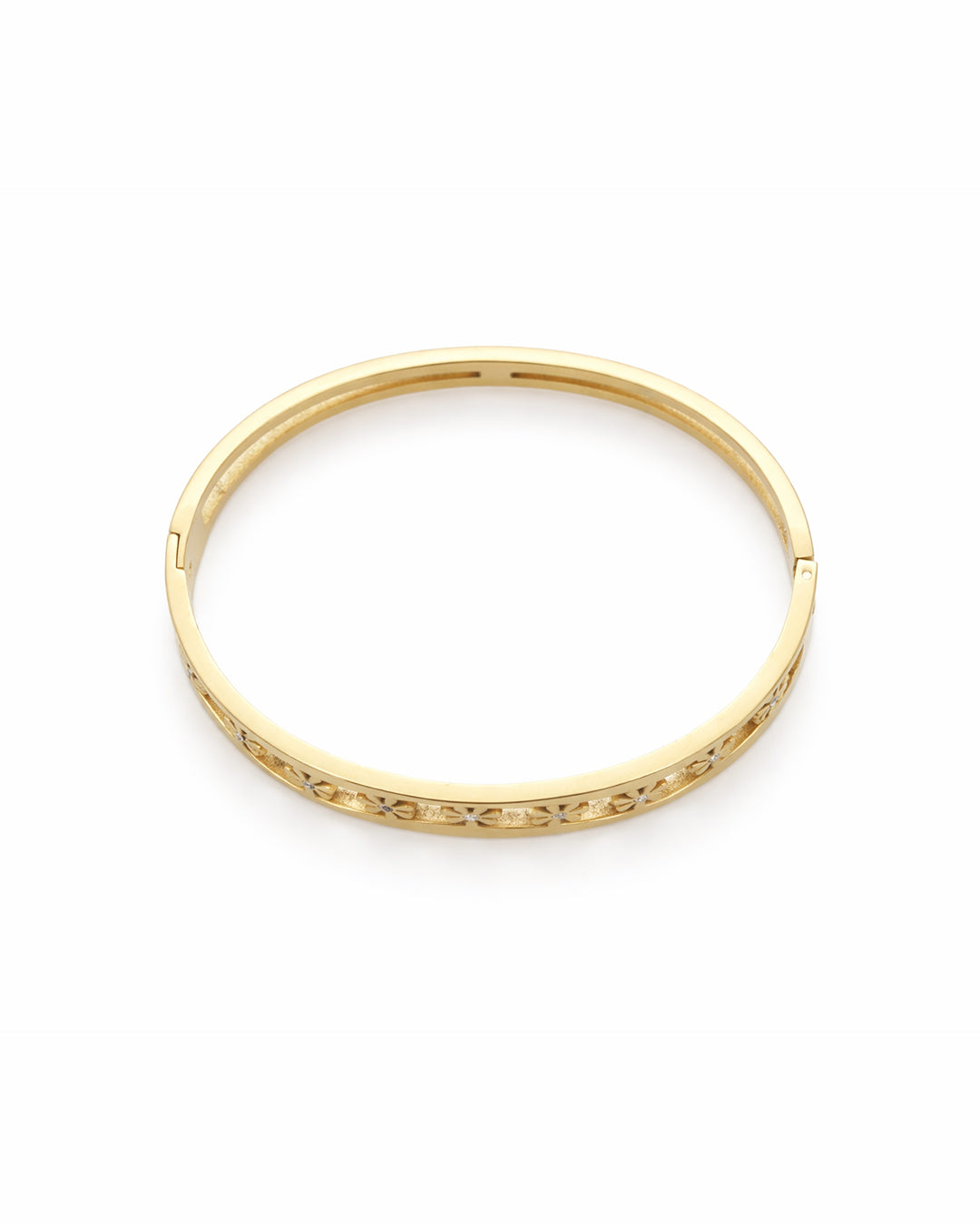 Eternal Bloom Cut-Out Gold Plated Kada