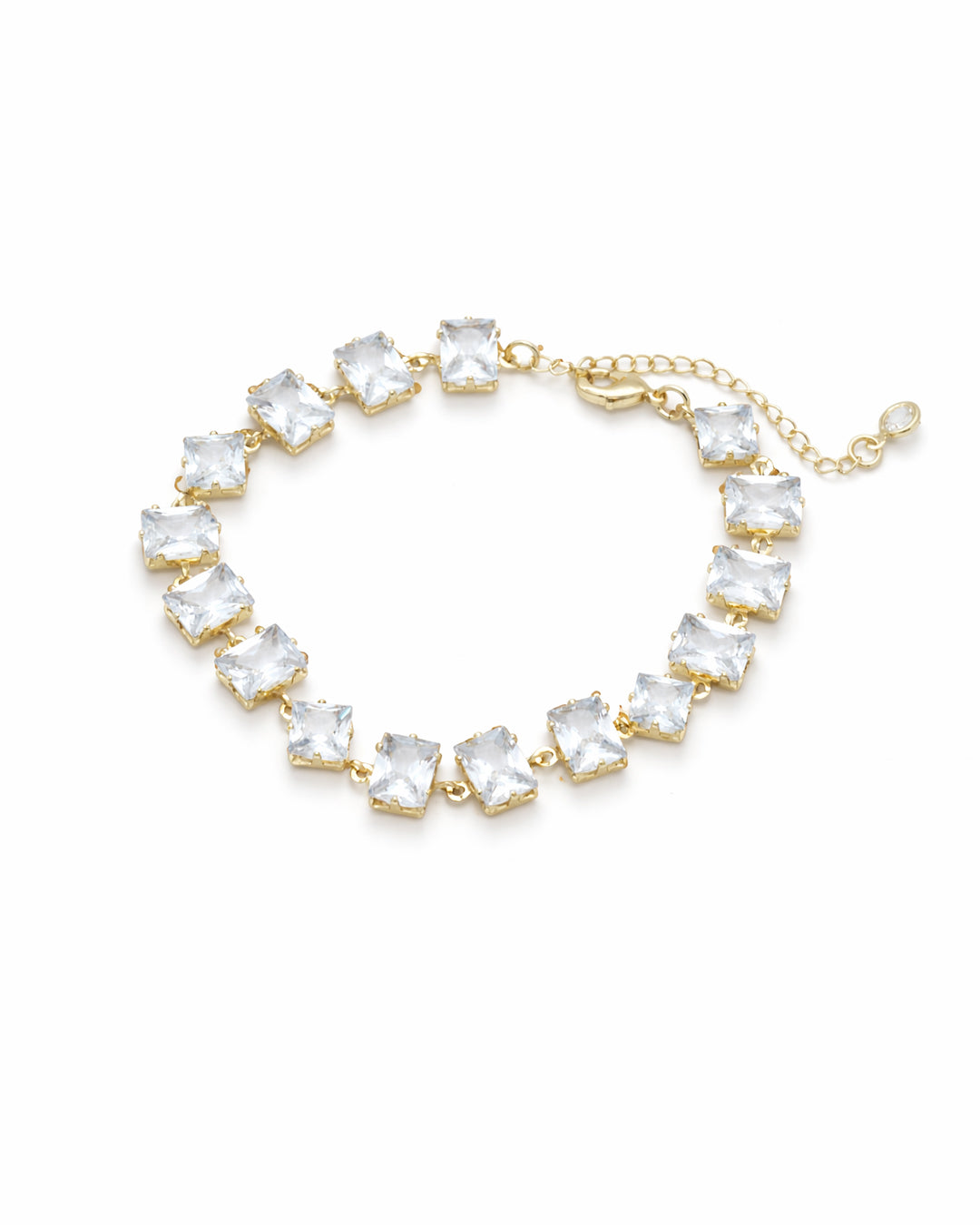 Crystal Cascade Gold Plated Bracelet