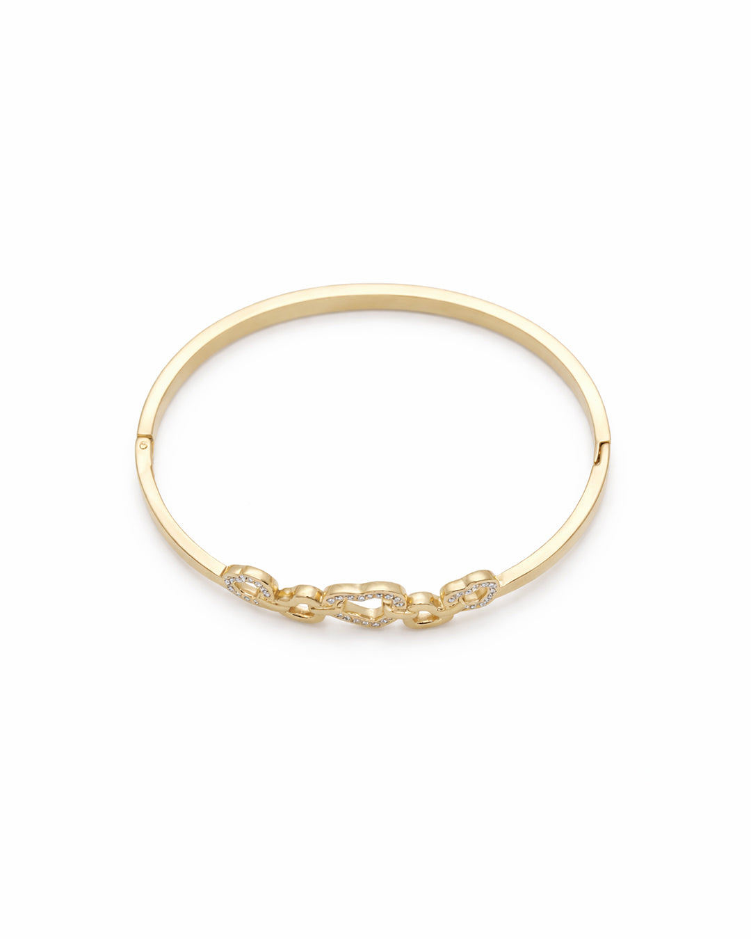 Entwined Heart Crystal Gold Plated Kada