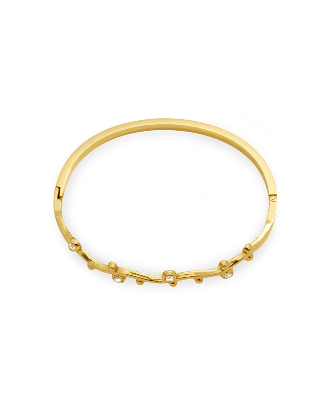 Dewdrop Vine Crystal Gold Plated Kada