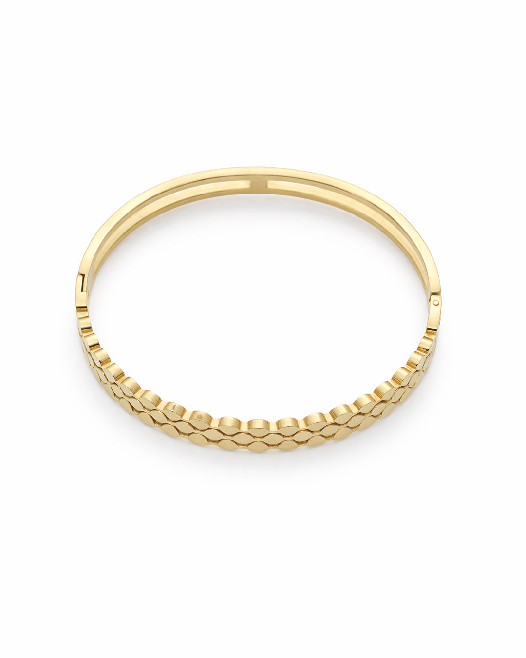 Multi-Shape Geometric Crystal Gold Plated Kada