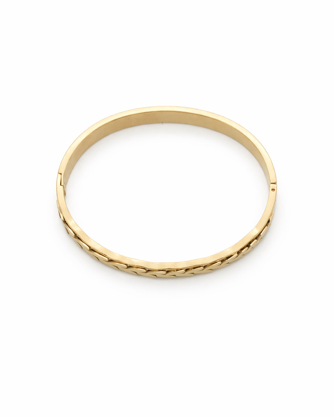 Gold Plated Laurel Wreath Patterned Kada