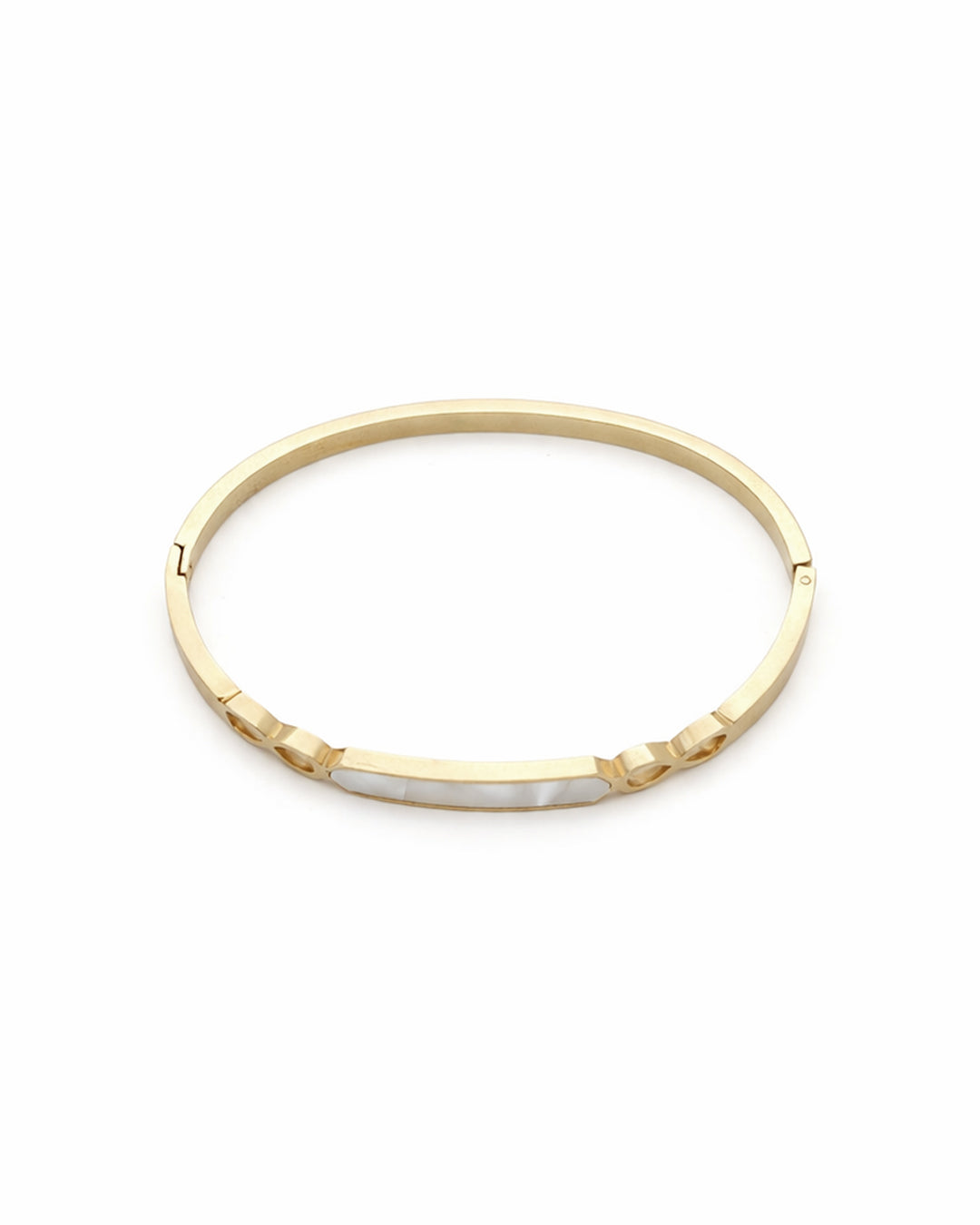 Mother of Pearl Infinity Gold Plated Bangle Kada