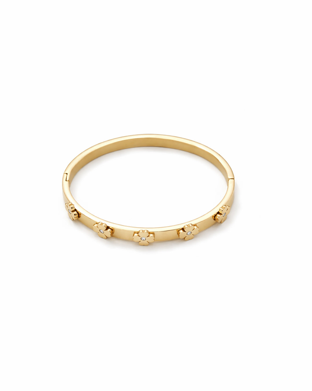 Daisy Solitaire Eternity Gold Plated Kada