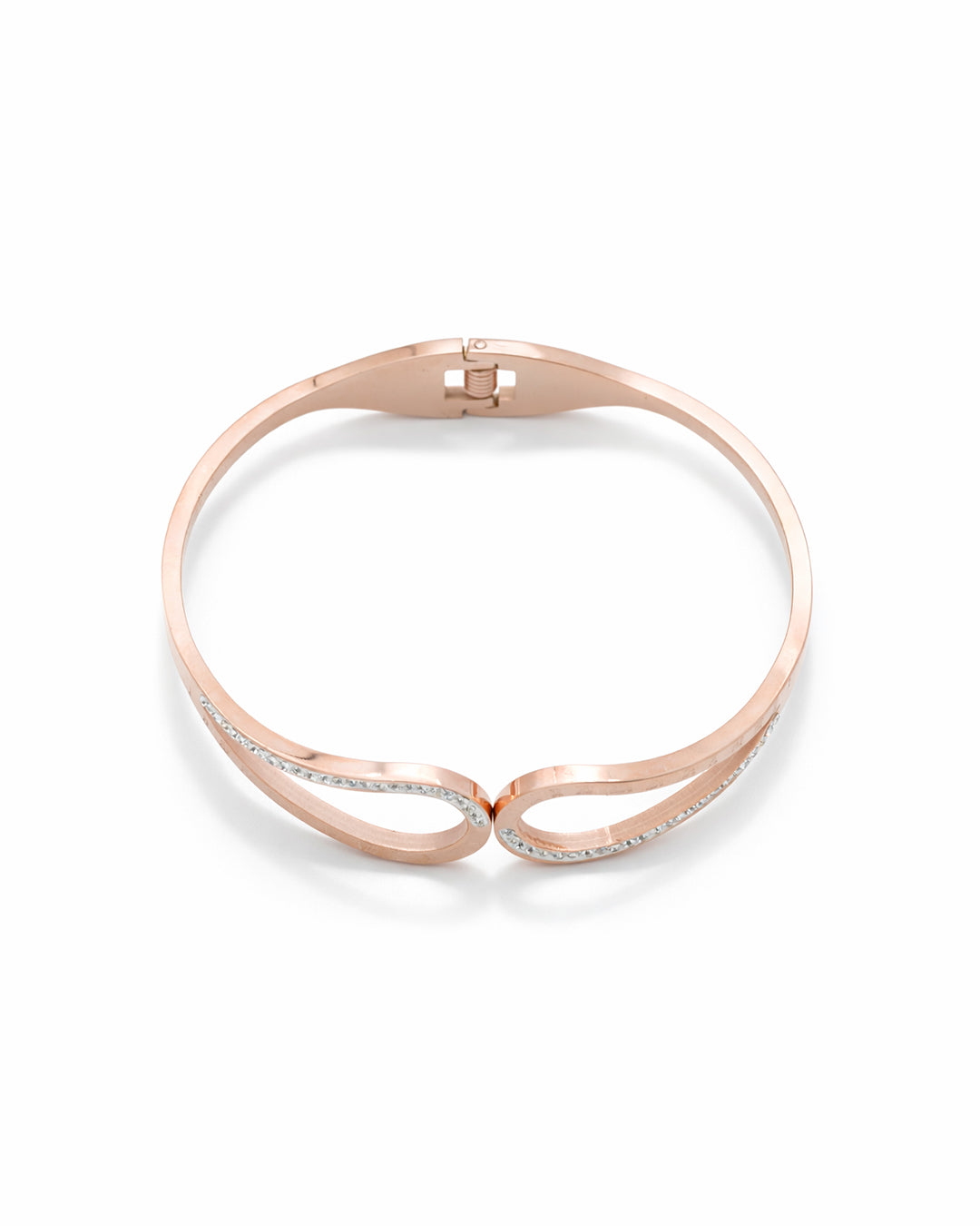 Crescent Loop Roman Numeral Rose Gold Plated Kada
