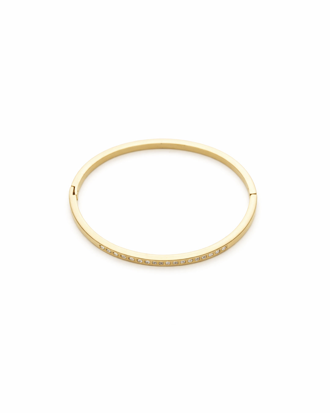 Crystal Bar Slim Gold Plated Kada